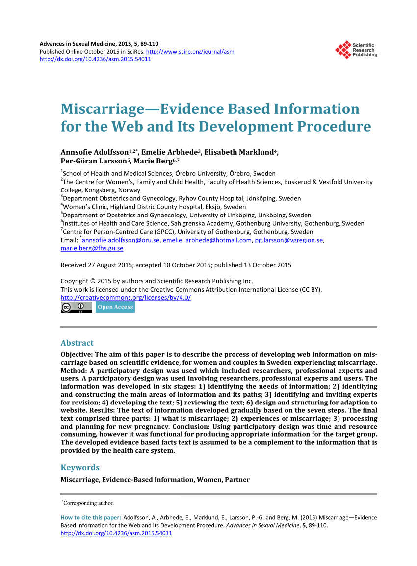 research paper on miscarriage