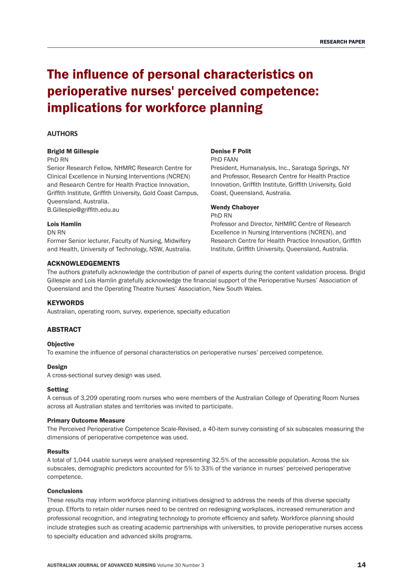 Pdf The Influence Of Personal Characteristics On