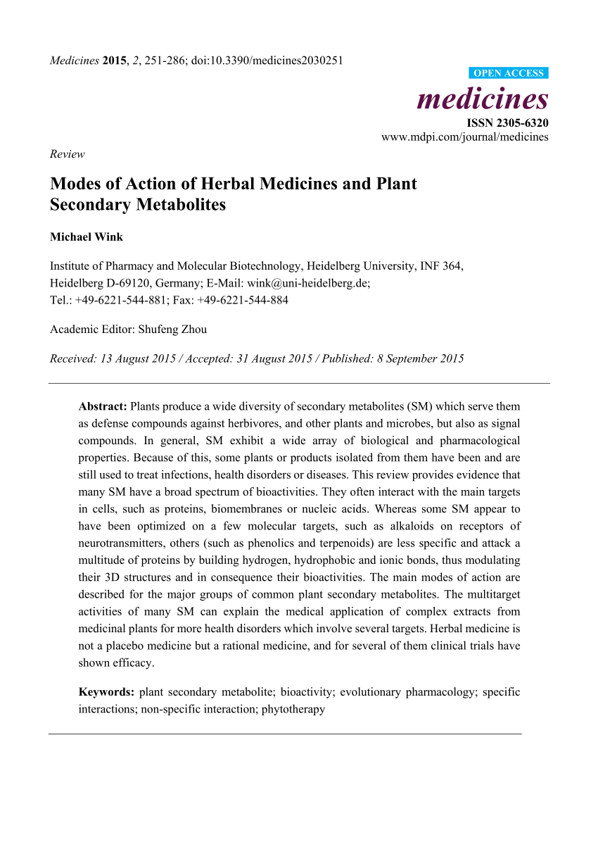 herbal medicine research paper topics