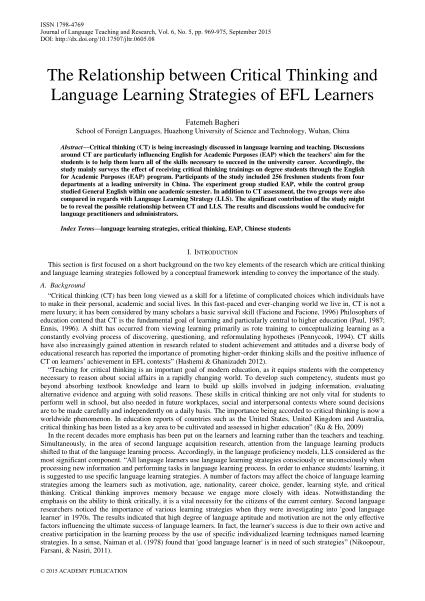 research paper of language learning strategies