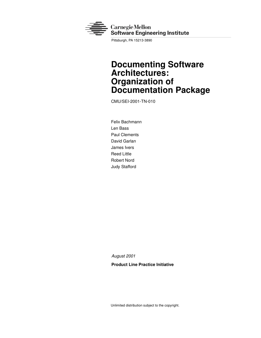 documenting software architectures