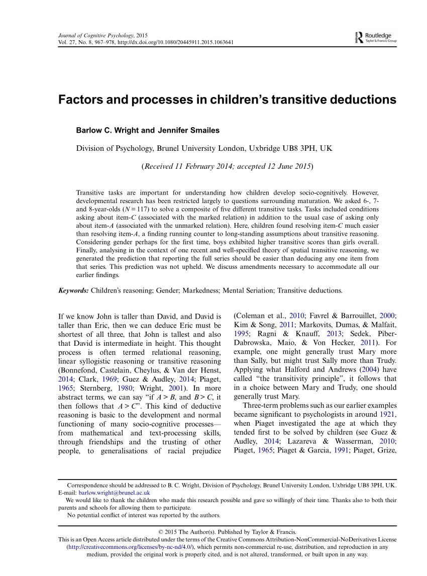 PDF Factors and processes in children s transitive deductions