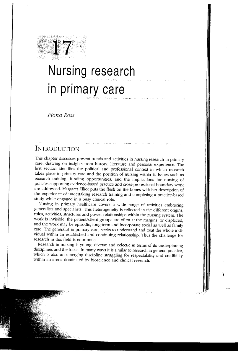 research papers on primary care