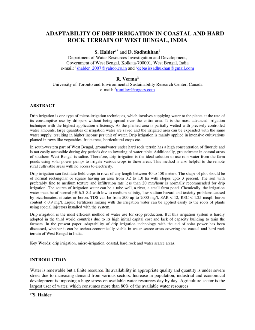 drip irrigation research paper pdf