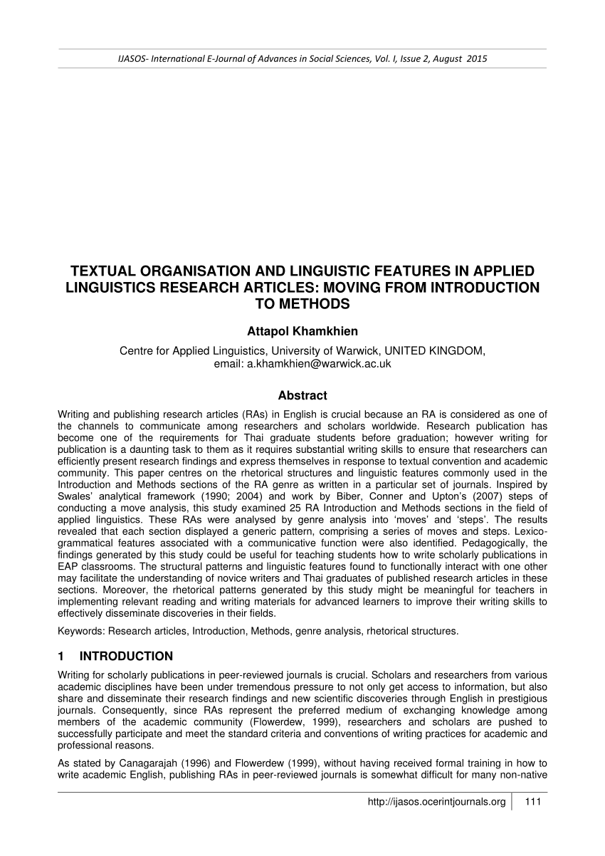 research paper on linguistics pdf
