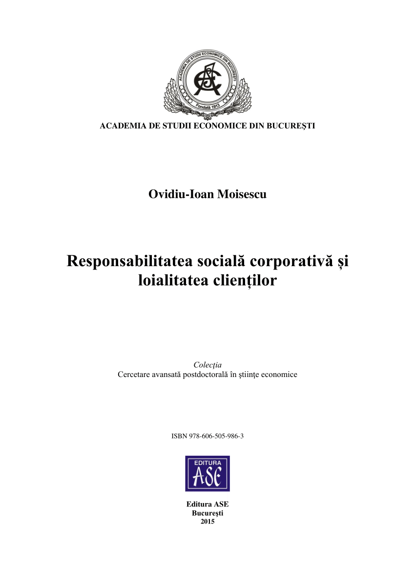 Shelling wide Original PDF) Responsabilitatea sociala corporativa si loialitatea clientilor