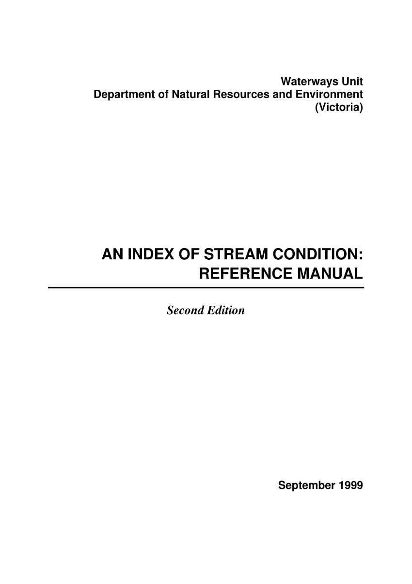 PDF) An index of stream condition: reference manual