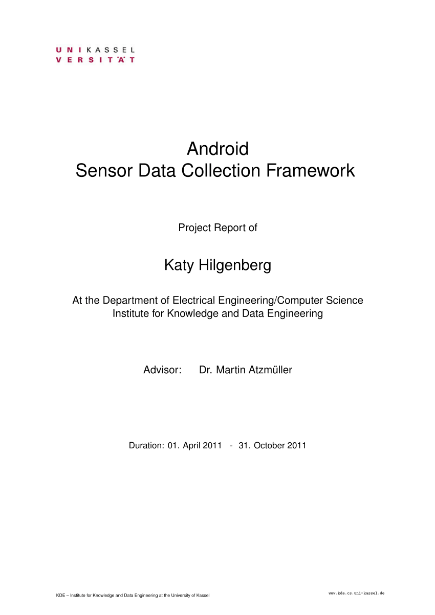 PDF) Android Sensor Data Collection Framework - Project Report