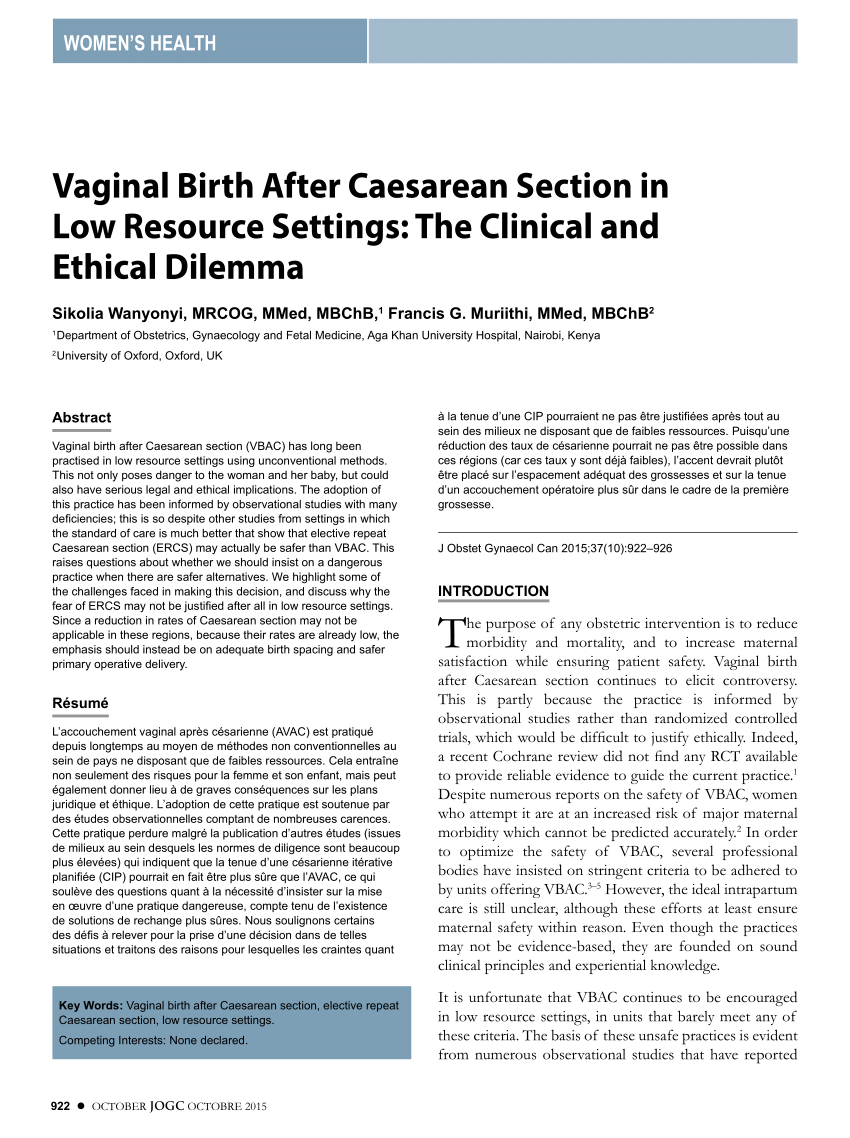 Pdf Vaginal Birth After Caesarean Section In Low Hot Sex Picture 2900