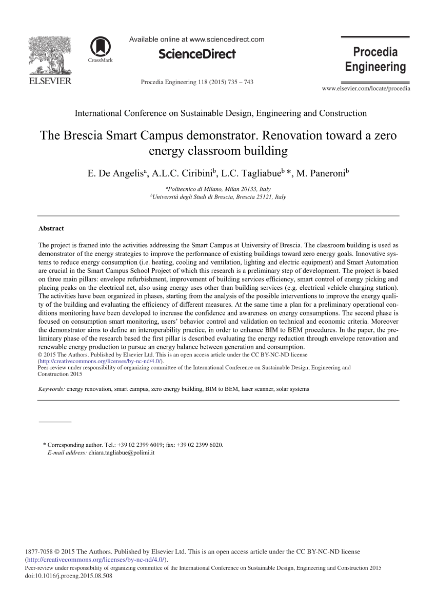 PDF) The Brescia Smart Campus Demonstrator. Renovation toward a zero Energy  Classroom Building