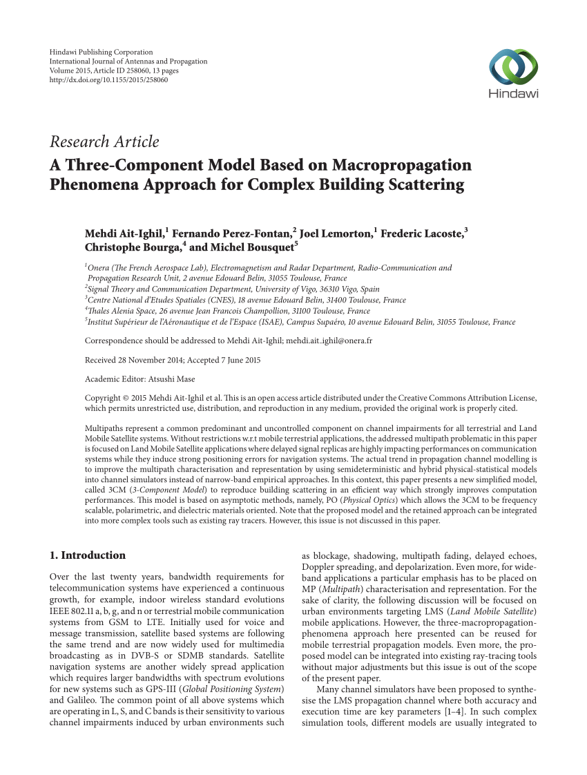 (PDF) A Three-Component Model Based on Macropropagation Phenomena ...