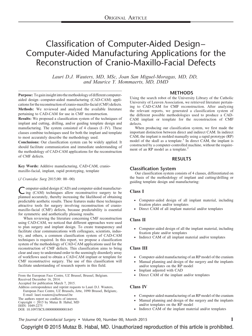 PDF) Classification of Computer-Aided Design-Computer-Aided ...