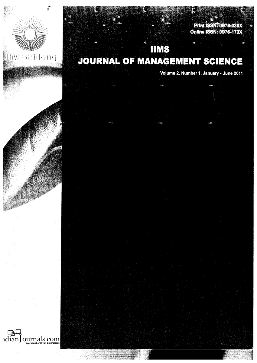 journal of management science & engineering research