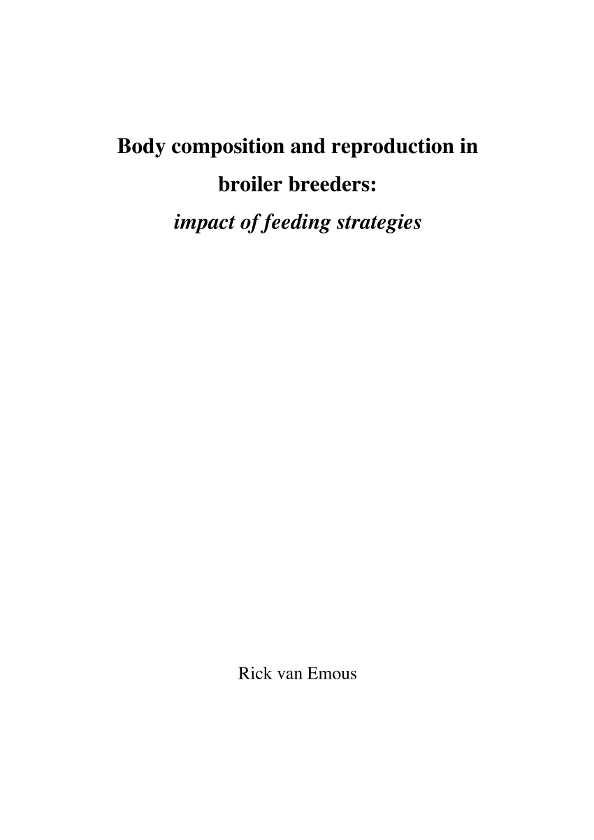 Super PDF) Body composition and reproduction in broiler breeders: impact HQ-33