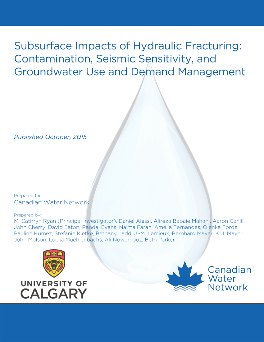 PDF) Subsurface Impacts of Hydraulic Fracturing: Contamination ...