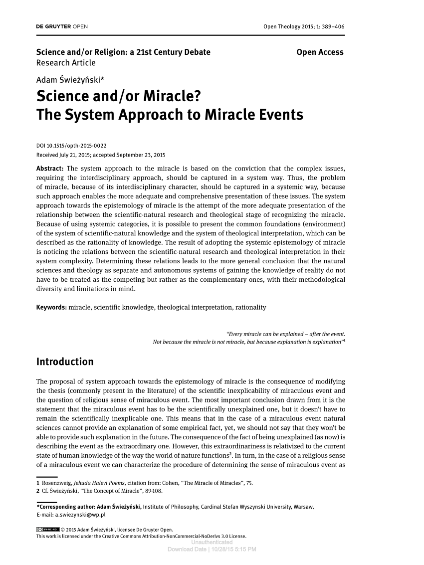 Series Structure Of The Epistemology Of Miracle Semeiotic Conception Download Scientific Diagram