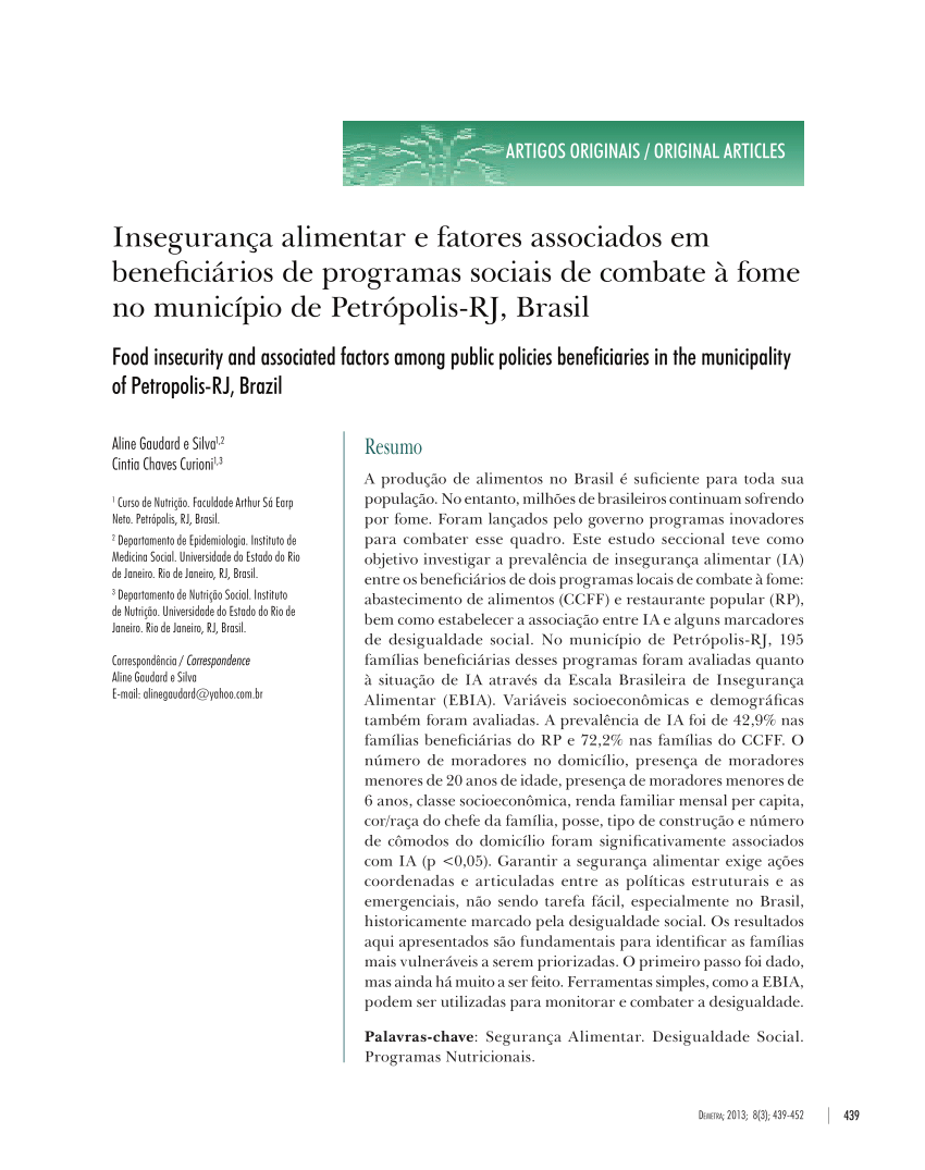 Redação Insegurança Alimentar No Brasil 9851