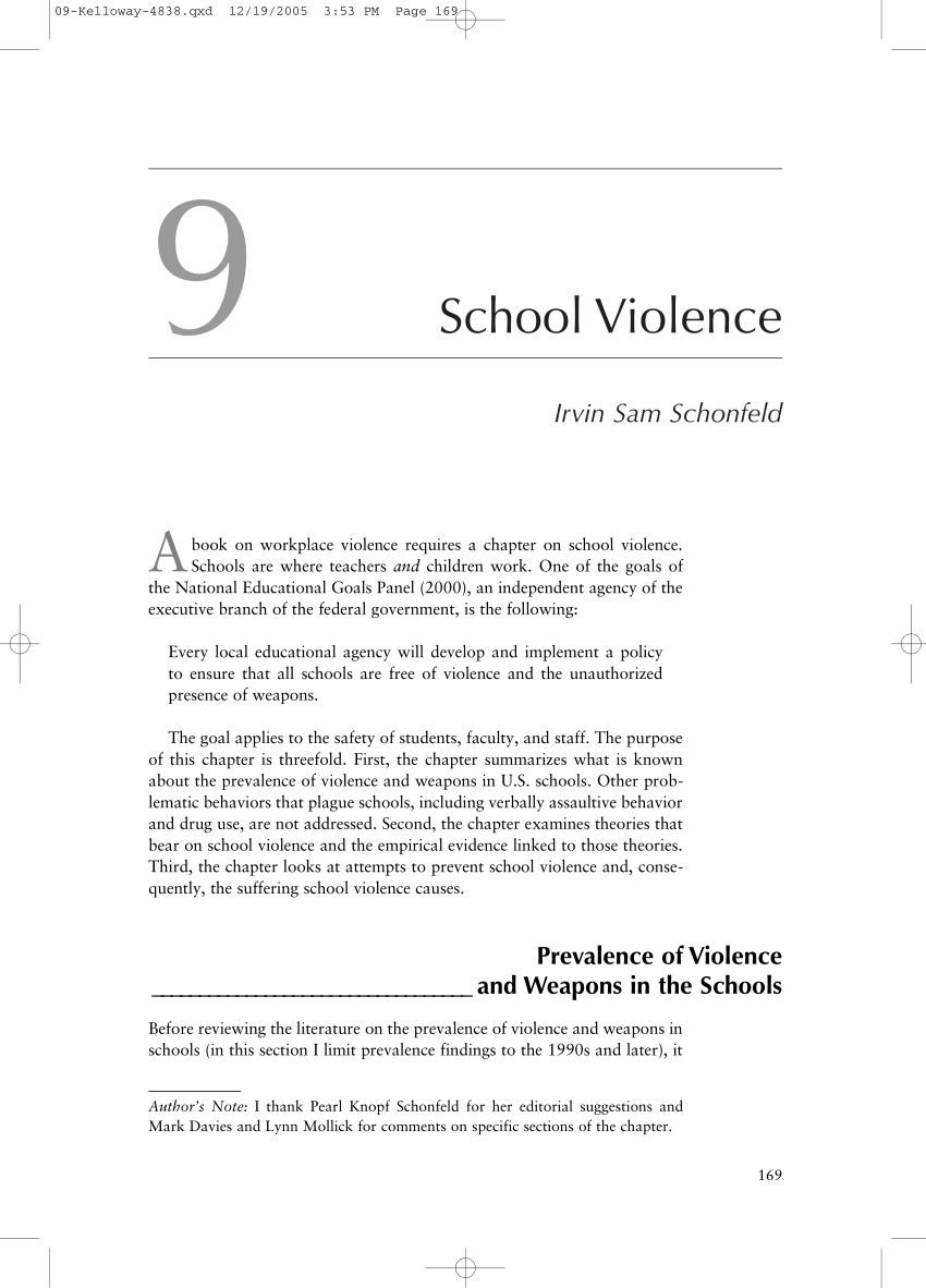 case study of school violence