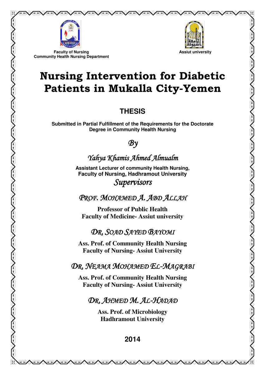 type 2 diabetes dissertation topics