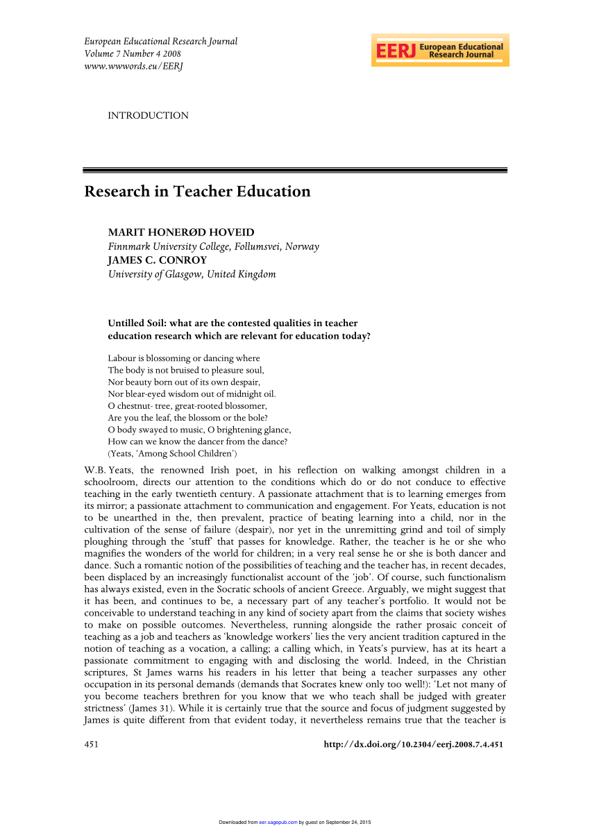 empirical research in teacher education