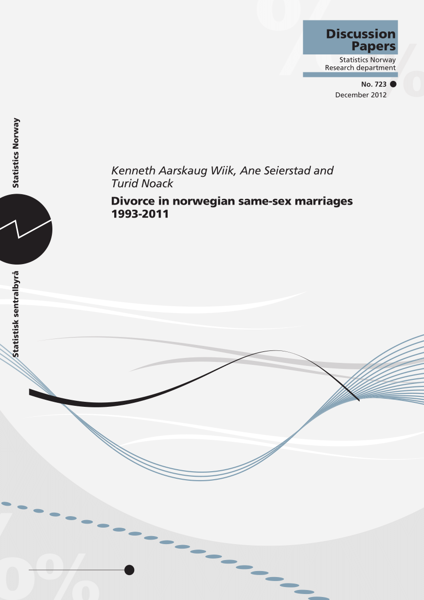 PDF) Divorce in norwegian same-sex marriages 1993-2011