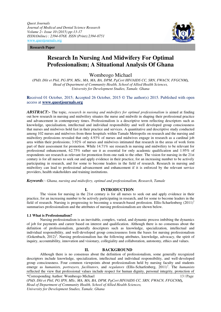 midwifery research topics in ghana