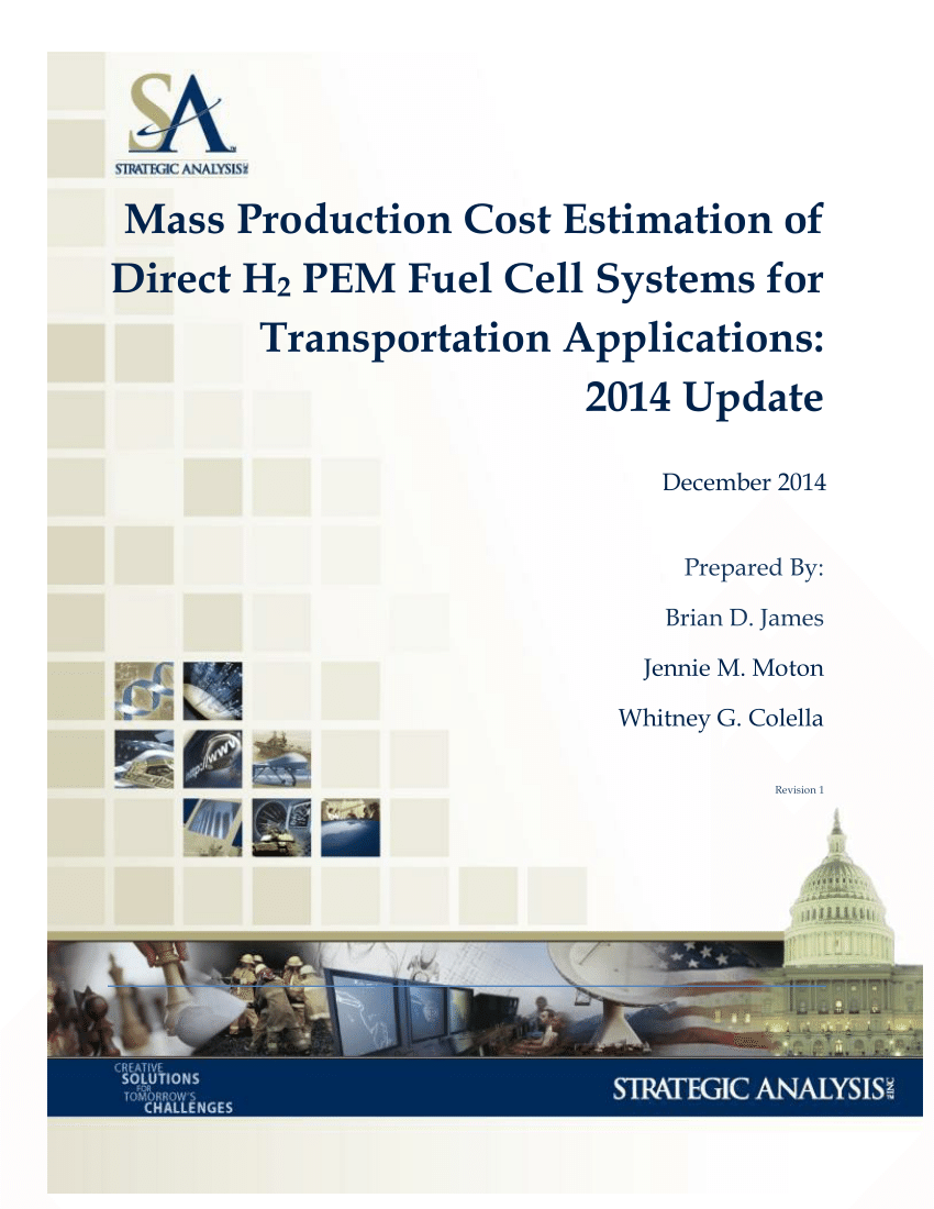 PDF) Mass Production Cost Estimation of Direct H2 PEM Fuel Cell ...