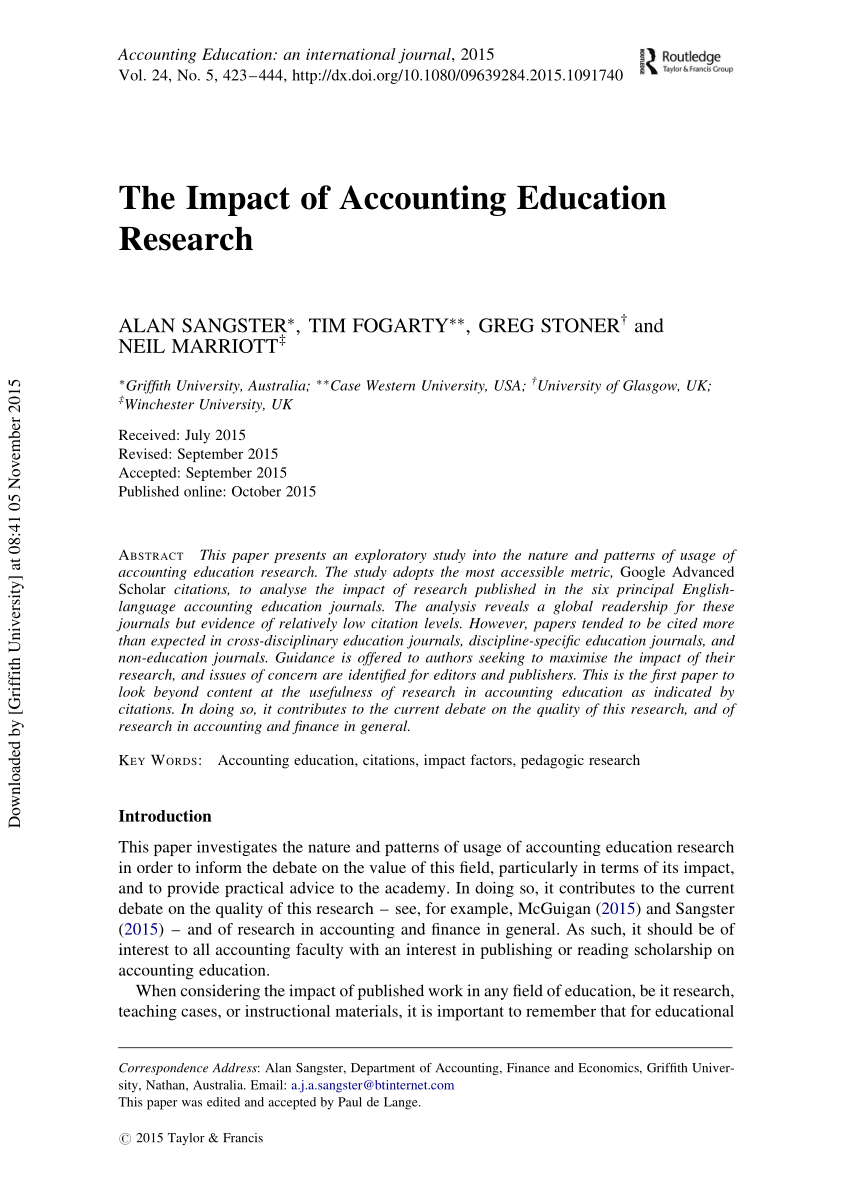 thesis on accounting education