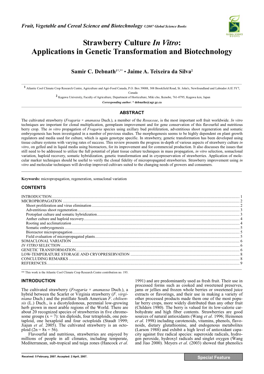in vitro culture research paper