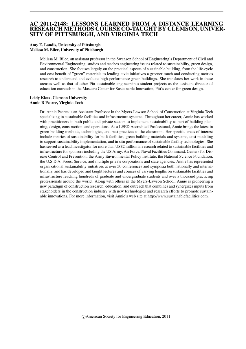 distance learning research paper example