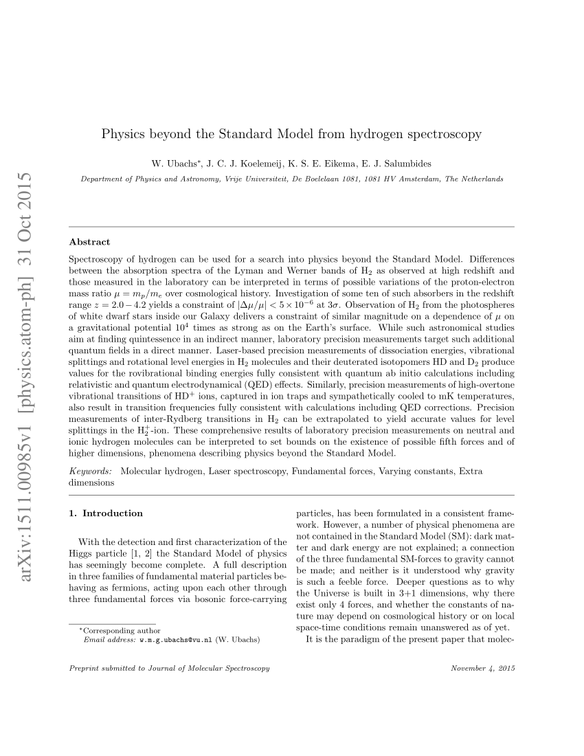 PDF Physics beyond the Standard Model from hydrogen spectroscopy