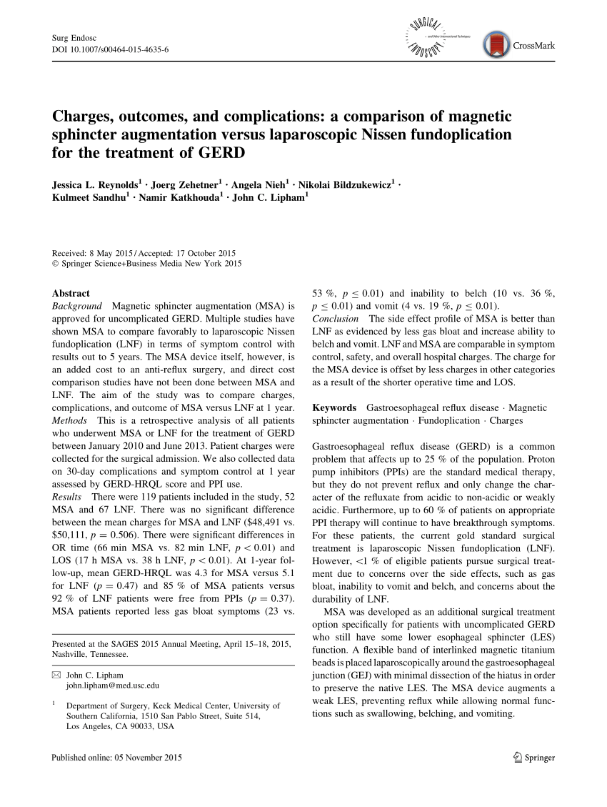 Multi-Society Consensus Conference and Guideline on the Treatment of  Gastroesophageal Reflux Disease (GERD) - A SAGES Publication