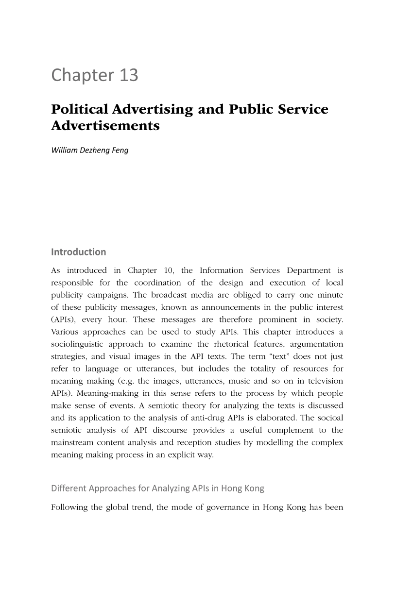 PDF) Public Service Announcements in Hong Kong：A Multimodal