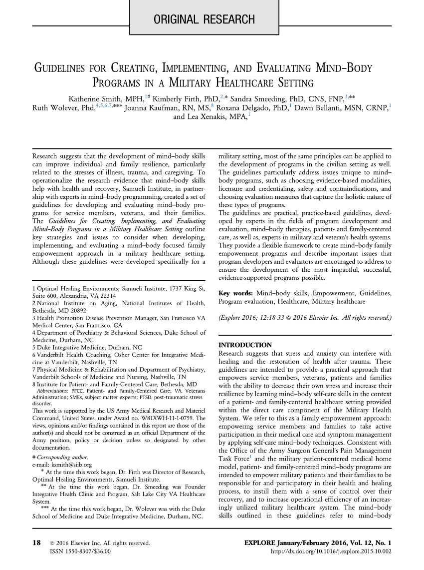 Pdf Special Issue Are Active Self Care Complementary And - pdf special issue are active self care complementary a!   nd integrative therapies effective for management of chronic p!   ain a rapid evidence assessment of