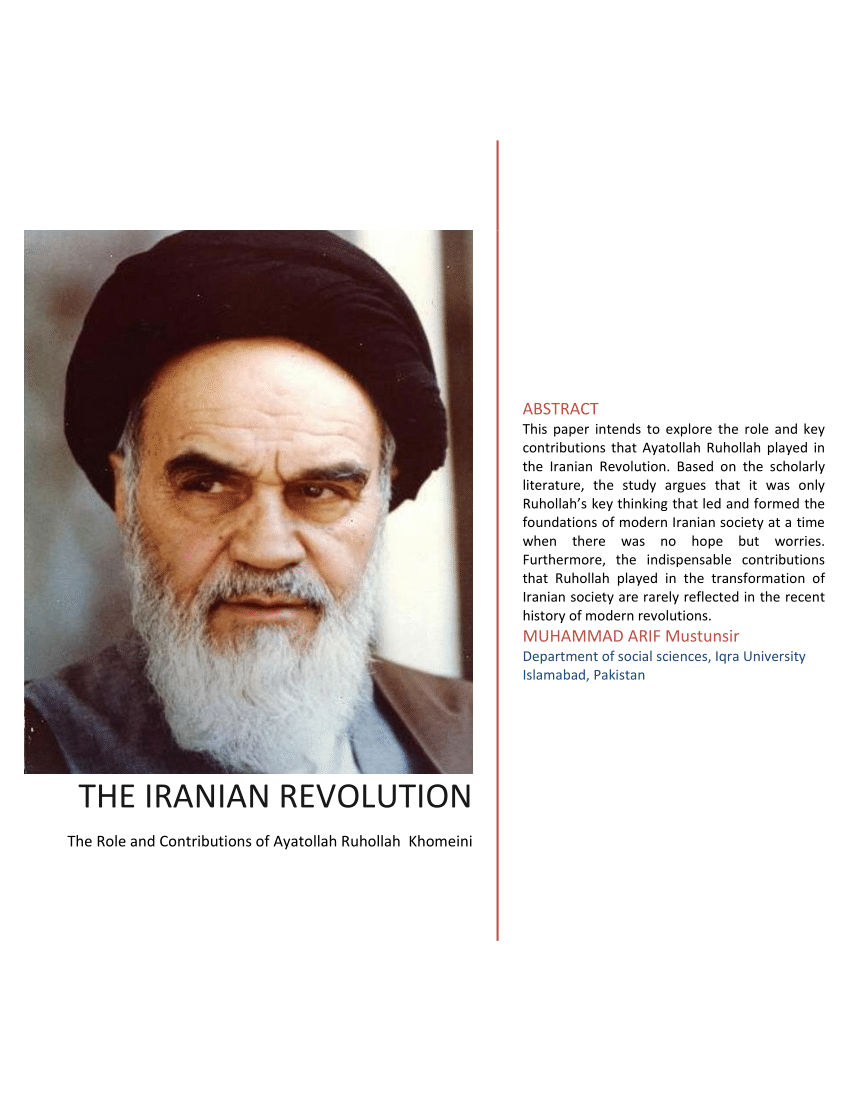 Pdf The Iranian Revolution The Role And Contribution Of