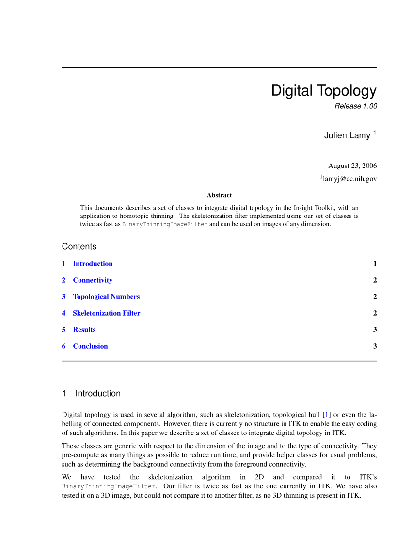 digital topology thesis