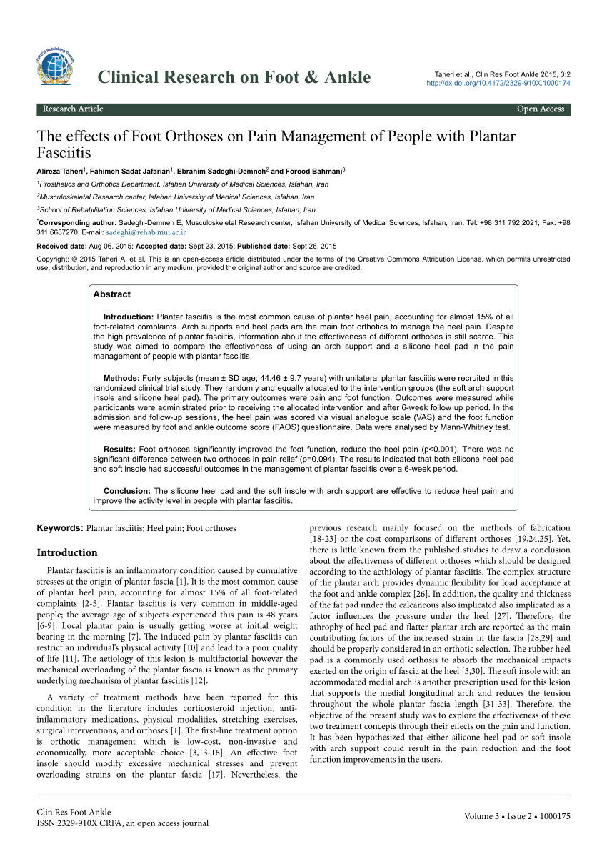 arch supports for plantar fasciitis treatment