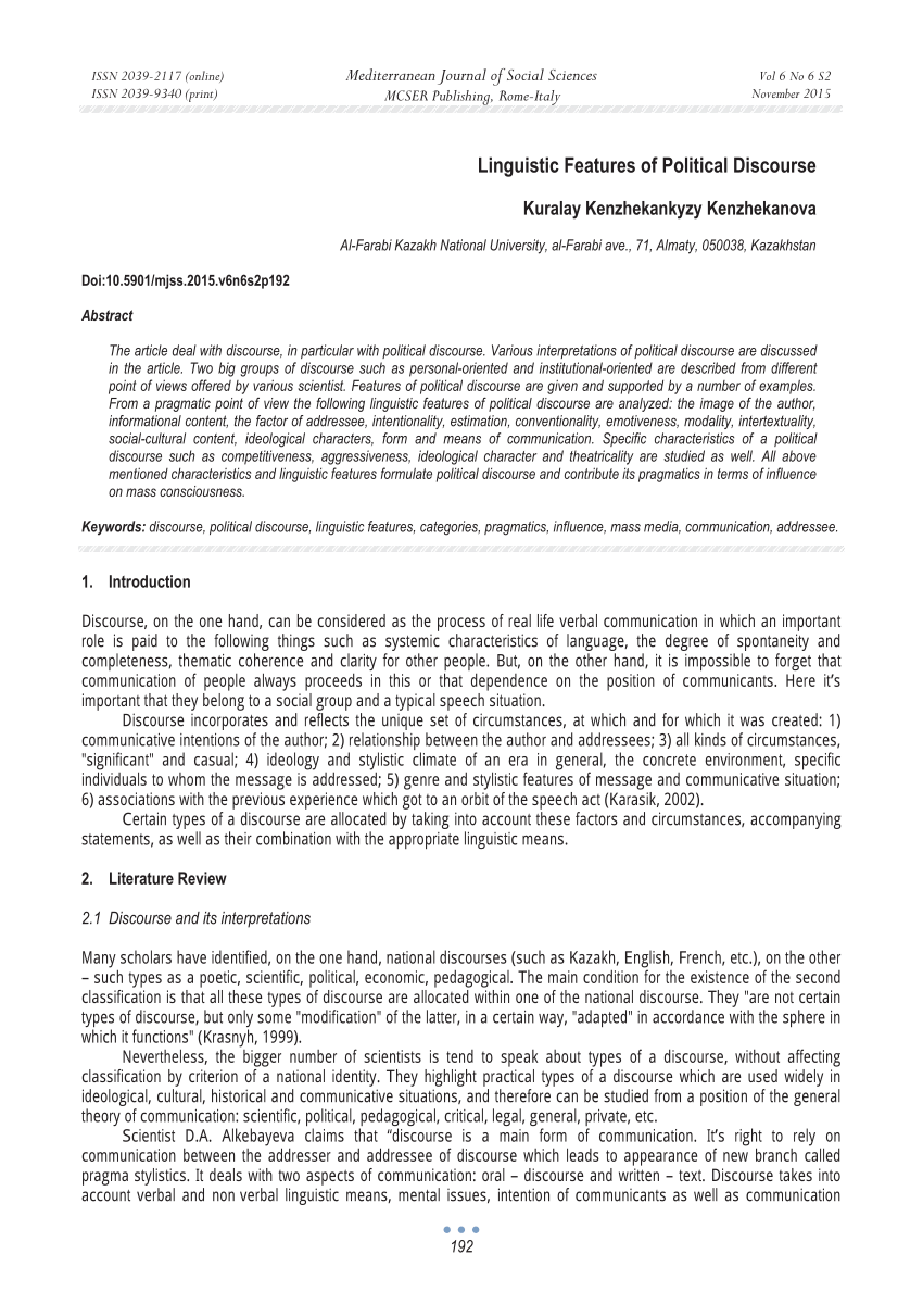 pdf-linguistic-features-of-political-discourse