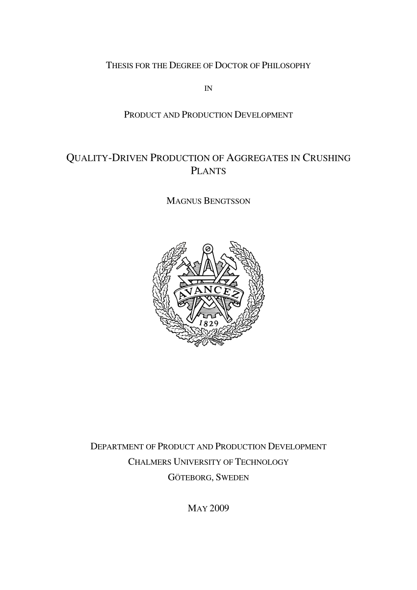 first chapter of phd thesis