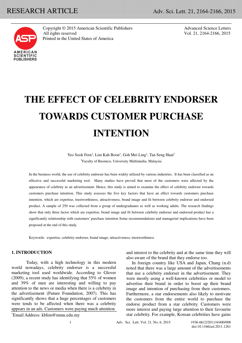 dissertation on celebrity endorsement