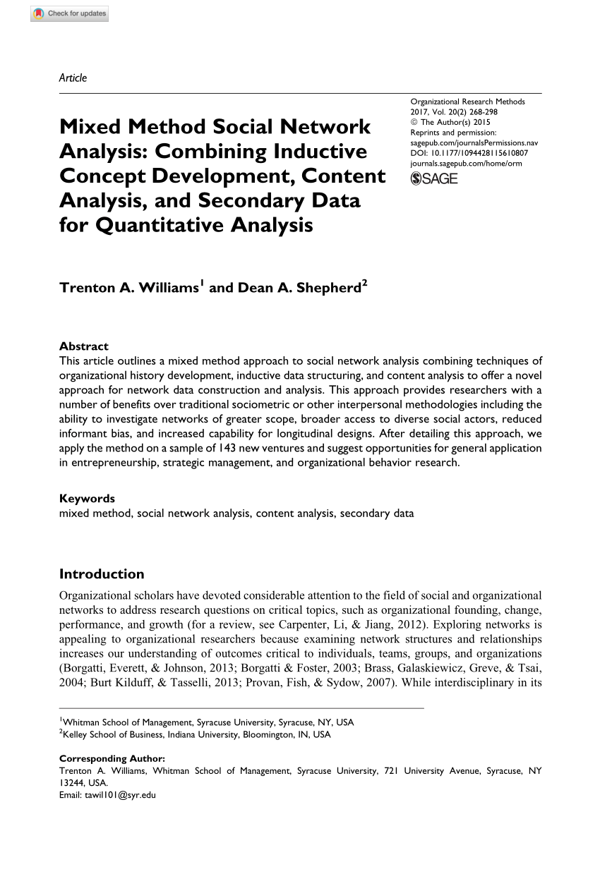 secondary data analysis methods