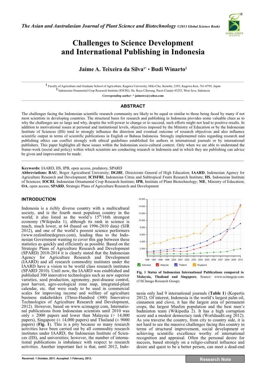 Pdf Challenges To Science Development And International