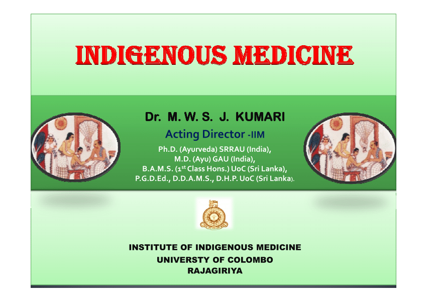 Pdf Indigenous Medicine