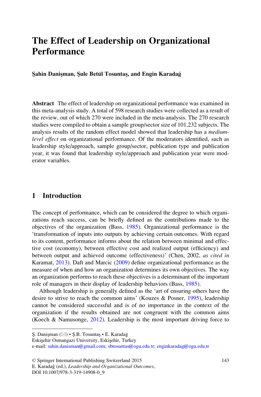 thesis on organizational performance pdf