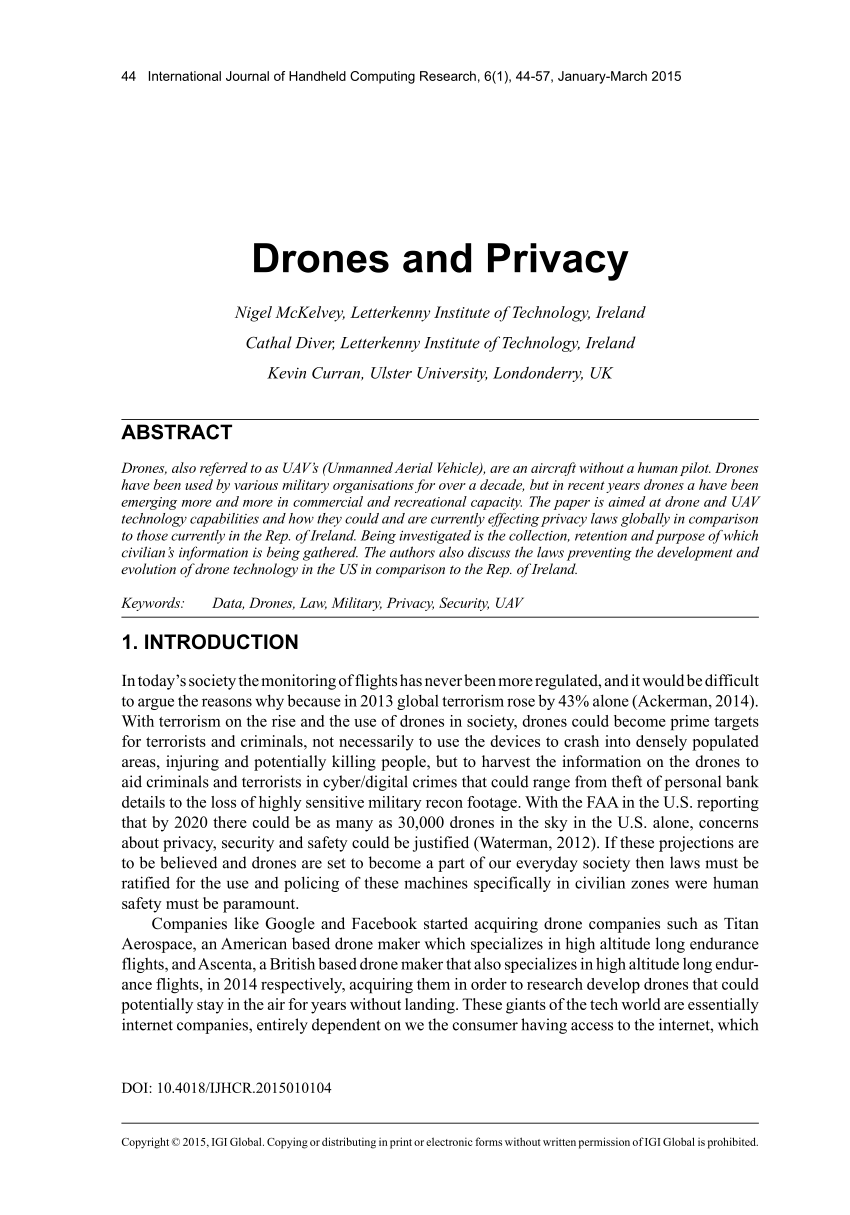 research paper on drone design