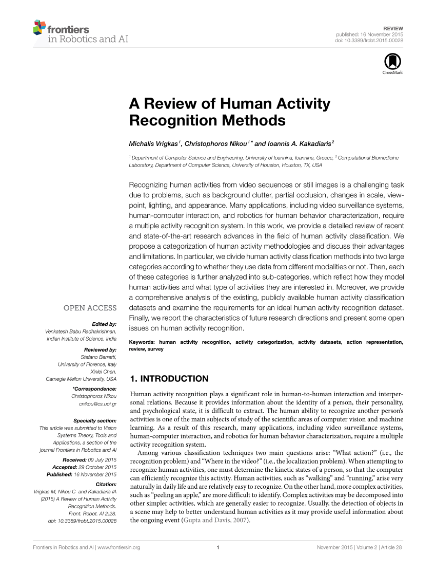 define activity recognition