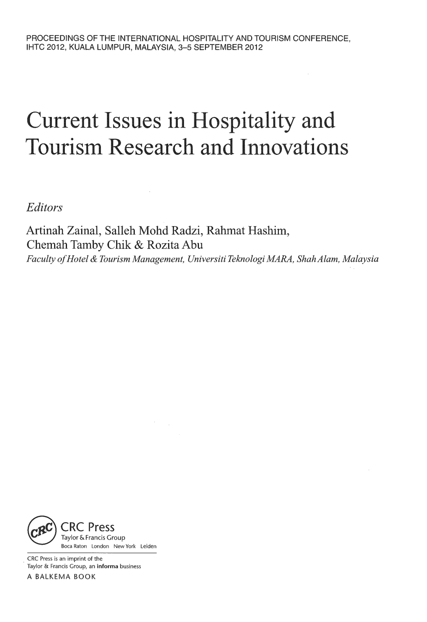 (PDF) The expectations of Muslim religious customers in the lodging