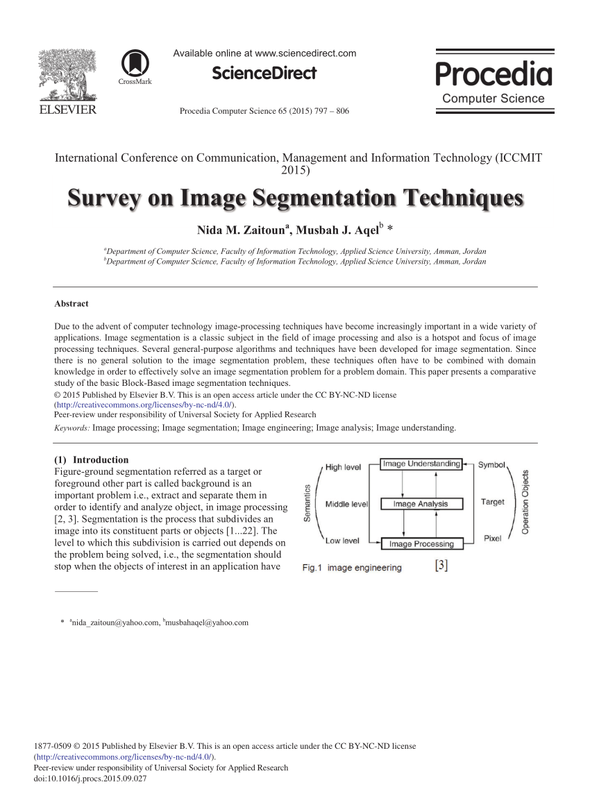literature survey on image segmentation