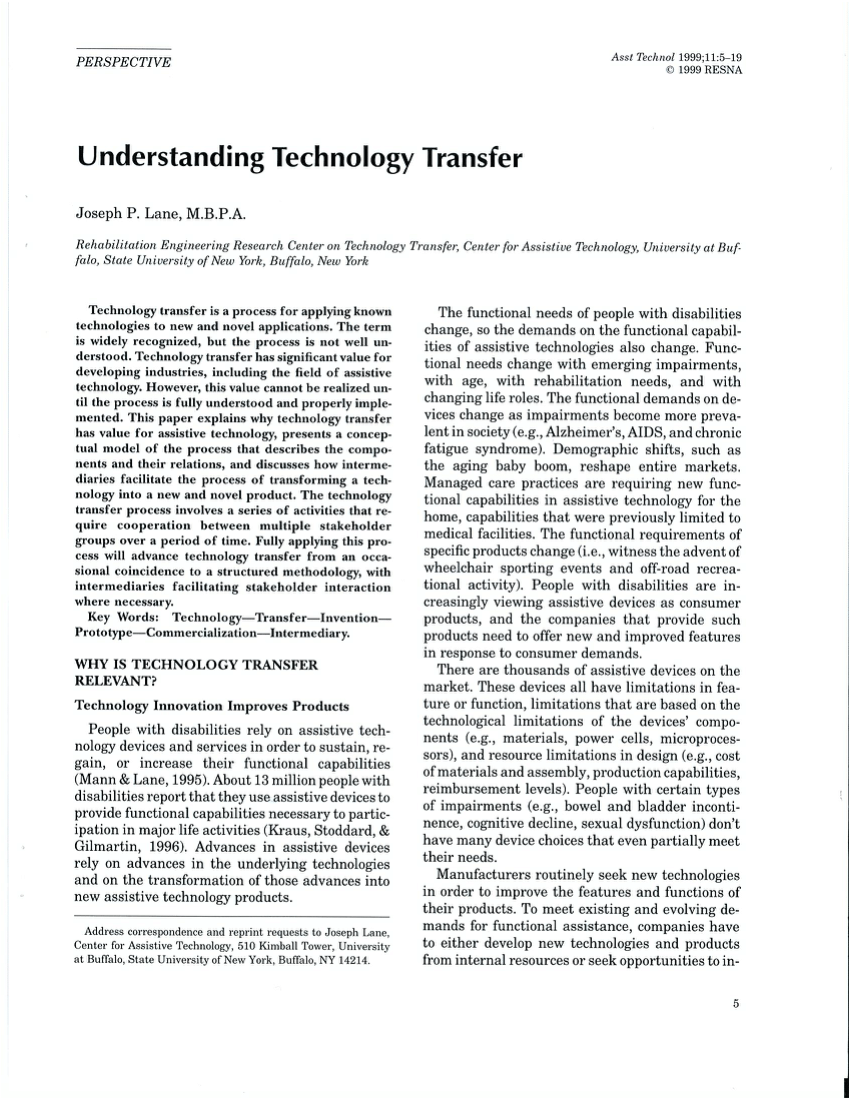 case study on tech transfer