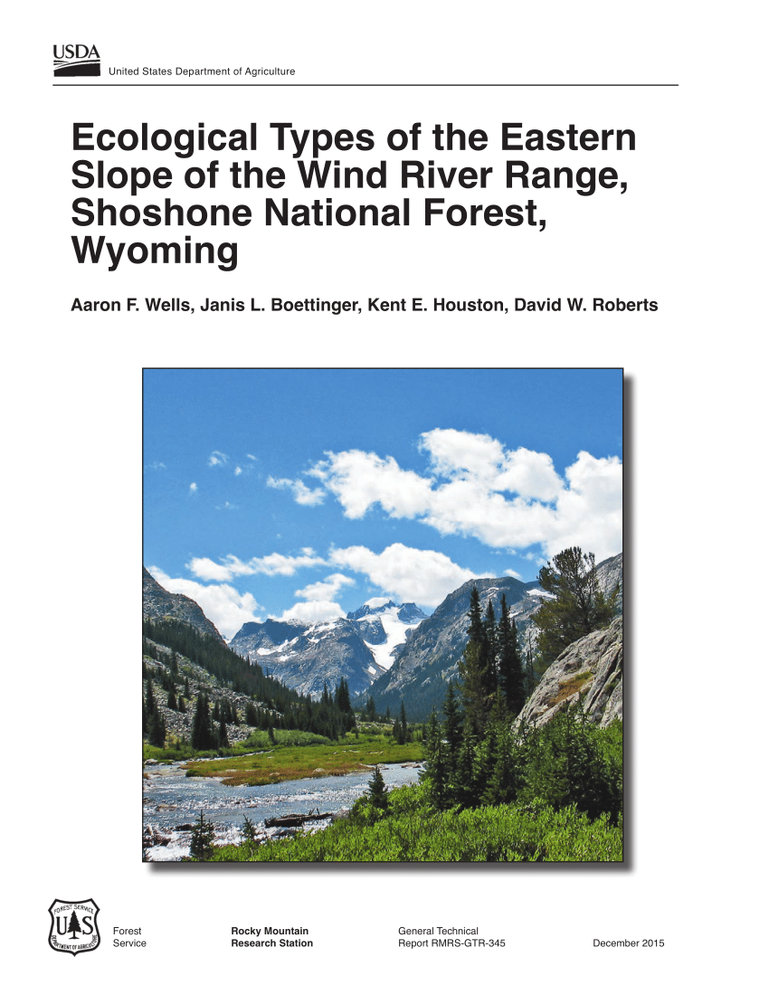 PDF) Ecological types of the eastern slope of the Wind River Range,  Shoshone National Forest, Wyoming